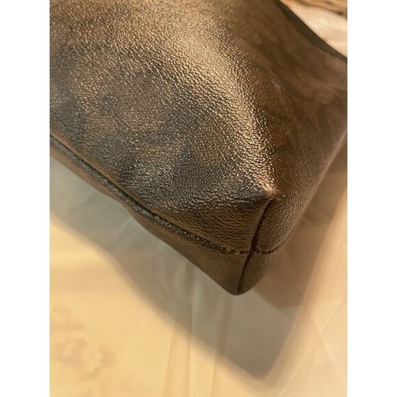 Coach Signature Crossbody Purse Zip File Brown Black Designer Bag Medium - Picture 10 of 10